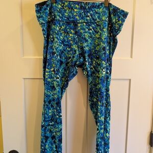 Soma Blue Patterned Women's Leggings XXL